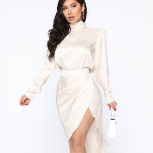 Fashion nova subtle shades satin midi dress